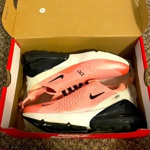 Pink, white, black Nike Air Max 270. BARELY WORN! WITH ORIGINAL BOX!